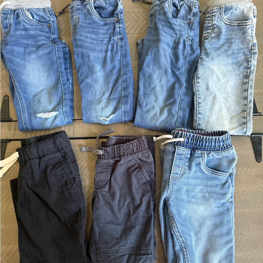 Kids Denim and Black Pants Set